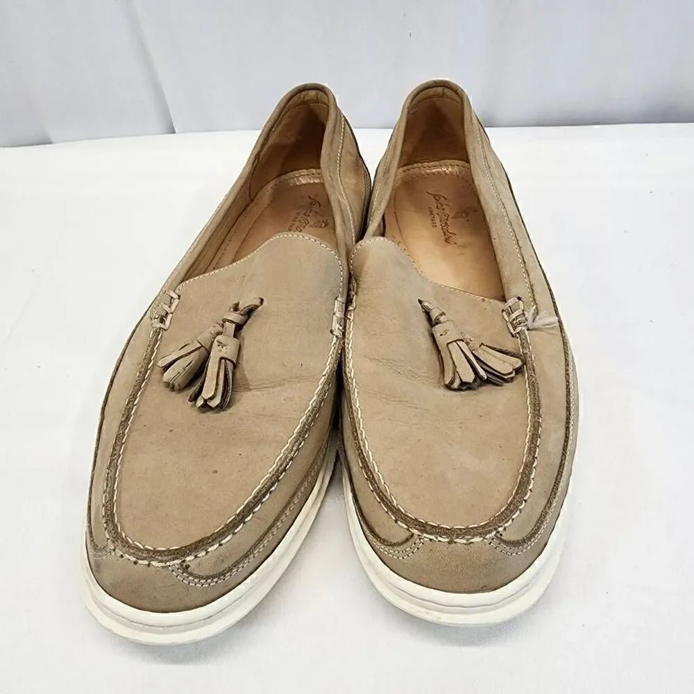 Sandro Moscoloni Vineyard Tan Leather Tassel Loafers Men's SZ 11.5 D